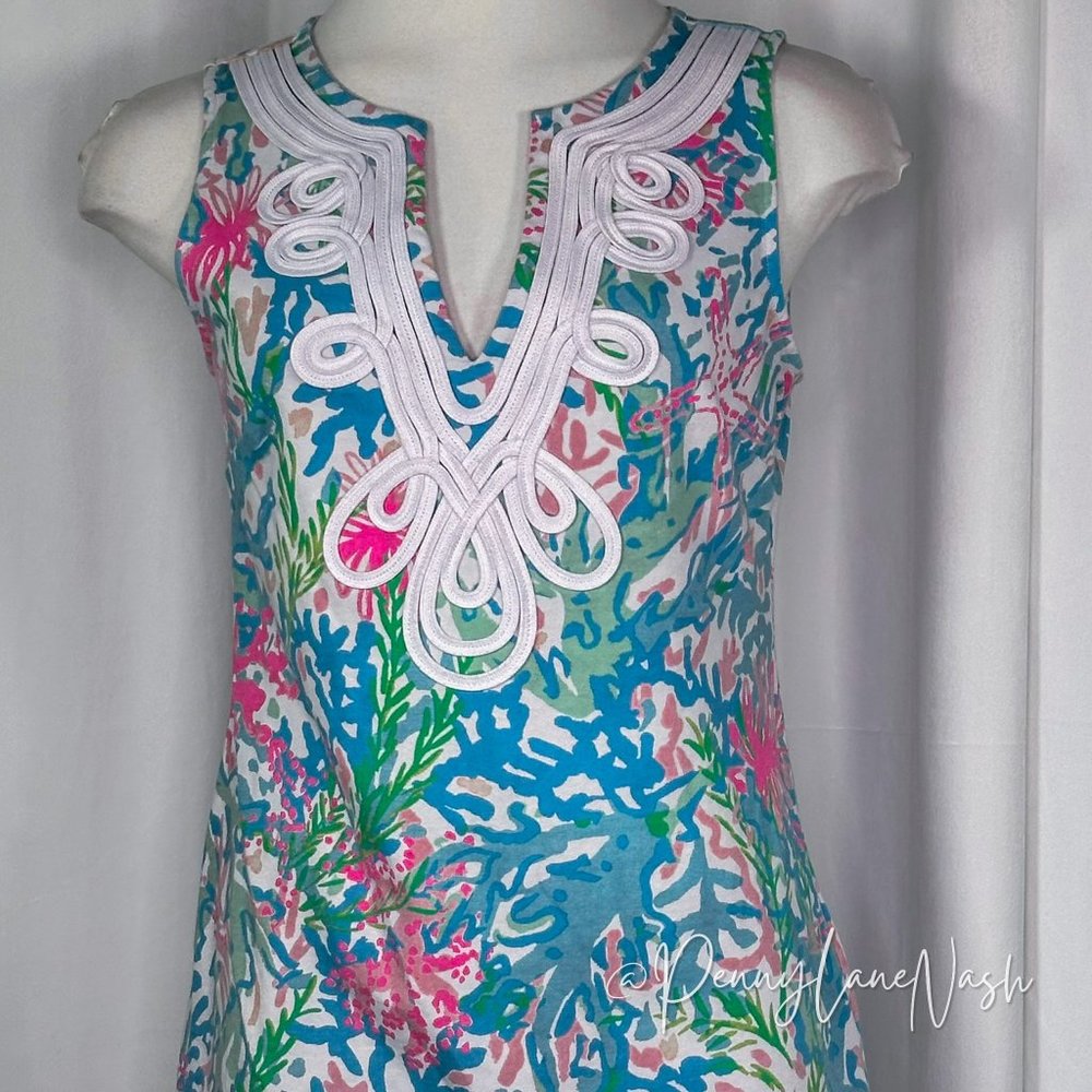 Lilly Pulitzer Harper Shift Dress Multi Coral Bay - Picture 8 of 12